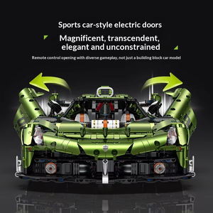 10628 3838 ชิ้น รถแบบตั้งโชว์ ขนาด 1:8 สีเขียวเข้ม รถซูเปอร์คาร์ ตัวต่อพลาสติก ของเล่นเสริมพัฒนาการ ของขวัญเทศกาล - Product Image 3