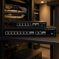 Grandstream GCC6011 Gateway Empresarial Todo en Uno, Router VPN, NGFW, Firewall, IP PBX, Wi-Fi 6 AX4200, Switch de Capa 3 Gigabit de 10 Puertos