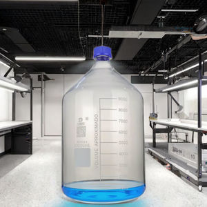 Lab 1L to 10L High Borosilicate <b>Glass</b> Reagent <b>Bottles</b> <b>with</b> Clear Amber Blue Screw <b>Lid</b> Cap 2500ml to 5000ml Laboratory Use - Product Image 3