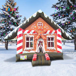 WINSUN Christmas Bouncy Castle <b>Inflatable</b> Gingerbread <b>House</b> Castle <b>Inflatable</b> Trampoline - Product Image 1