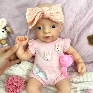17" Weighted Baby Girl Hyper Realistic Silicone <strong>Reborn</strong> Baby Doll Open Eyes/Mouth <strong>Bebes</strong> <strong>Reborn</strong> De Silicona Photography Props Gift - Product Image 2