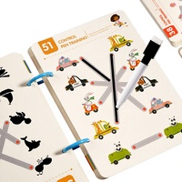 Cahier d'exercices pour enfants, livre de traçage effaçable avec exercices pratiques, pour le contrôle du stylo et l'apprentissage éducatif