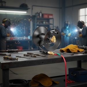 Avvolgitubo a manovella in acciaio con tubo da 2 piedi di grado R per officine di saldatura, nuova versione - Product Image 2