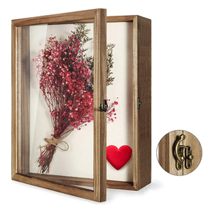 2025 Popular 8x10 Shadow Box Display Memorabilia Awards Medals Photos <strong>Memory</strong> Box Wood Shadow Box <strong>Frame</strong> With Linen Back - Product Image 4