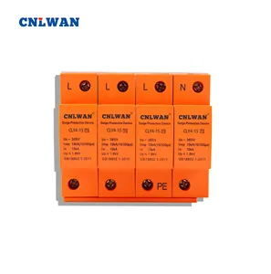 CNLWAN dispositifs de protection contre les surtensions électriques spd 15KA 385V 4 pôles 4 p ac dispositif de protection PV système photovoltaïque protecteur ACSPD