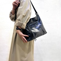Sac Hobo pour femme en cuir de vachette véritable, sac à bandoulière vintage punk brillant, grand sac fourre-tout, vente en gros OEM ODM