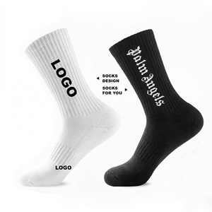 <span class=keywords><strong>Calcetines</strong></span> Deportivos <span class=keywords><strong>Personalizados</strong></span> de Algodón Blancos para Hombre y Mujer con Logotipo Bordado de Calidad, Diseño de Media Caña para Correr y <span class=keywords><strong>Ciclismo</strong></span> - Product Image 1