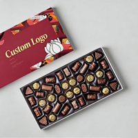 Boîte d'emballage pour chocolat personnalisée, haut de gamme, écologique, réutilisable, étanche, avec fermeture magnétique, poignée, lamination mate et doublure en éponge