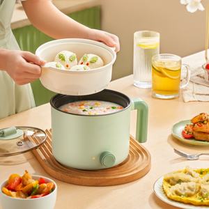 Casserole électrique 1,2 L, mini-cuiseur, revêtement antiadhésif, couvercle en verre trempé, cuiseur multifonction portable pour un usage domestique - Product Image 3