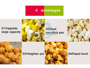 <span class=keywords><strong>Machine</strong></span> à popcorn à gaz manuelle pour cuisinière, popper commercial, pot antiadhésif, manivelle manuelle, <span class=keywords><strong>machine</strong></span> à faire du popcorn à l'huile chaude - Product Image 5