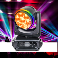 Lampu LED Bee Eye Moving Head 350W 7x40W RGBW 4in1 DMX512 25CH 26CH 30CH 58CH Efek Wash Strobe untuk DJ Pesta Pernikahan Klub
