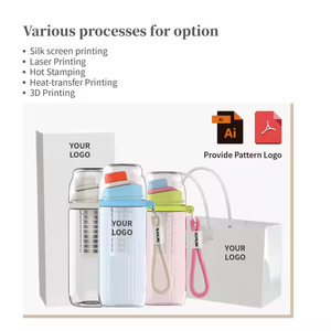 ขวดน้ำกรองน้ำด่างแบบสองชั้น Tritan ขนาด 500 มล. สำหรับเดินทางกลางแจ้งและใช้ในรถบ้าน คุณภาพสูง - Product Image 6