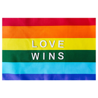 Santech — drapeau Gay en Polyester, Logo personnalisé OEM, impression Design arc-en-ciel, transgenre, bandérole la double suspension