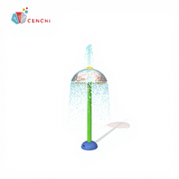 Équipement de jeu aquatique en fibre de verre de haute qualité en forme de champignon pour enfants, pour aires de jeux aquatiques extérieures et parcs aquatiques