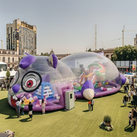 Carpa Burbuja Inflable Transparente Tipo Iglú de Cristal para Acampar en Familia, Jardín y Celebraciones al Aire Libre