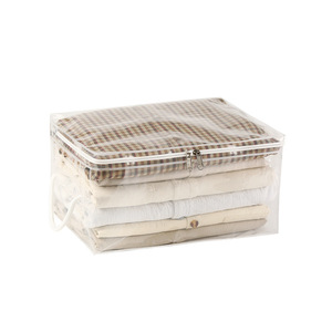 Sac de rangement transparent imperméable, grande capacité, organisateur de vêtements en PEVA, pour couette, utilisation dans la chambre à coucher, forme rectangulaire, durable - Product Image 5