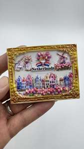 Imán de Refrigerador Artístico de Resina Ecológica Personalizado, Decorativo y Creativo, Recuerdo de Poliresina con Cuadros Famosos - Product Image 4