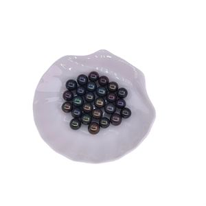 <span class=keywords><strong>Perle</strong></span> di tahiti di colore nero tinto d'acqua dolce naturale reale per la creazione di gioielli - Product Image 6