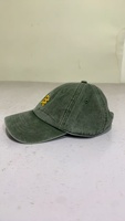 Gorra de Béisbol de 6 Paneles de Algodón Lavado de Alta Calidad con MOQ Bajo, Bordado a Mano Personalizado con Patrón de Puntos, Gorra Retro de Copa Suave con Protección Solar