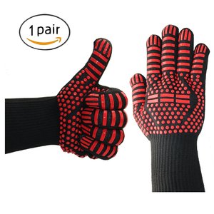 CE EN407EN388熱保護グリル800 Guantes Para Temperatura barbacoaシリコングリルオーブンバーベキューグローブ - Product Image 1