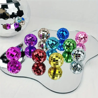 Disco Fotografie Glass piegel Ball Cake Topper Gold Reflektierende Weihnachts kugel Buntes Backen Kuchen Dekoration Plug-in