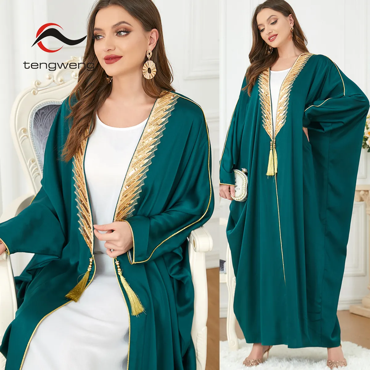 TW Evening Dresses Arabic Turkey Abaya Islamic Moroccan Kaftan For Women Caftan Moroccan Kaftans Dubai
