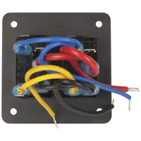Panneau d'interrupteurs à bascule bleu éclairé à 2 voies, panneau en aluminium pré-câblé avec indicateur LED bleu, idéal pour les bateaux, les camping-cars et les yachts