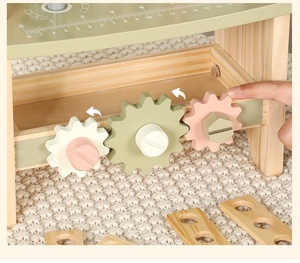 Jouets éducatifs en bois Montessori pour enfants d'âge préscolaire, jeux <span class=keywords><strong>de</strong></span> simulation, ensembles d'outils <span class=keywords><strong>de</strong></span> construction, table d'atelier pour enfants - Product Image 5