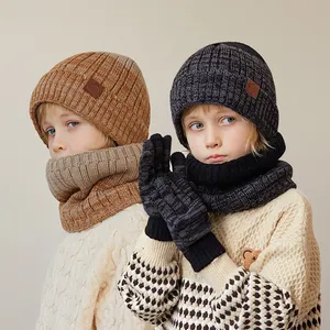 Good Price Of Beanie And Scarf Set Kid Kids Scarf Gloves Hate Set 3 Piece Winter Set For Kids