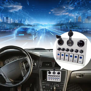 रॉकर स्विच पैनल पर 12 वी वोल्टमीटर डुअल यूएसबी चार्जर और आरवी ट्रक नाव के लिए लाइट सॉकेट - Product Image 6