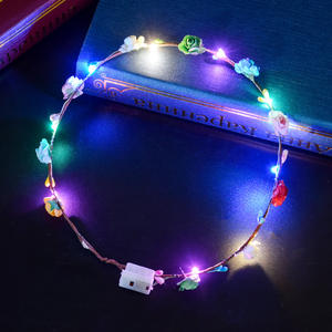 Bandeau lumineux LED Corolla Bandeau fille mariage plage fête anniversaire noël carnaval rose bandeau couronne festive - Product Image 4