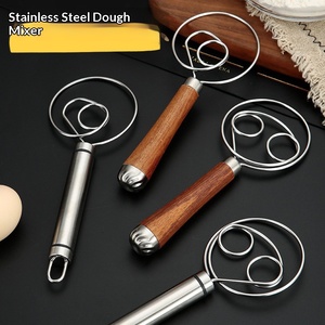 Batidor manual de madera <span class=keywords><strong>para</strong></span> masa, <span class=keywords><strong>varilla</strong></span> mezcladora, batidor de huevos, mezclador de crema, herramienta <span class=keywords><strong>para</strong></span> hornear, modelo BW-058 - Product Image 2