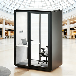 Cabine de réunion acoustique insonorisée à haut débit d'air, cabine silencieuse pour espace de travail en open space - Product Image 2