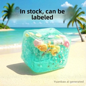 <b>Rubber</b> Spot Cross-border Decompression Ice <b>Block</b> Pinch Music Simulation Ocean Shell Slow Rebound Toy - Product Image 3