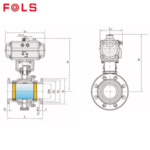Válvula de Bola Neumática de Tipo Fijo Estándar DN15 DN20 DN25 DN32 - Product Image 3