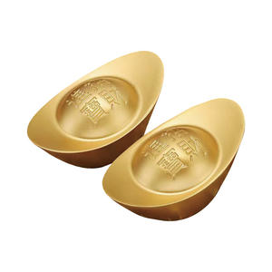 Lingote de oro de aleación sólida, decoraciones de escritorio ecológicas chinas para sala de estar, estudio, piezas pequeñas para manualidades de apertura de tienda - Product Image 1
