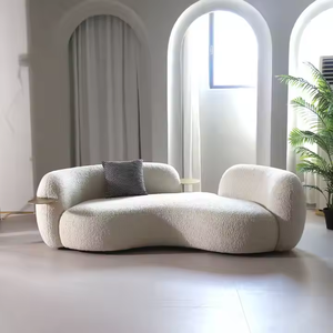 Muebles Disen, Sofá Tateyama Italiano, Sofá Seccional, Sofá de Dos Plazas, Muebles de Sala de Estar de Diseño Moderno y Lujoso con Forma Curva - Product Image 1