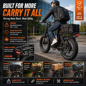 จักรยานไฟฟ้า Eahora Juliet Ebike 48v 60ah ระบบกันสะเทือนเต็มรูปแบบ ยางใหญ่ สำหรับบรรทุกสัมภาระ จักรยานเสือภูเขาไฟฟ้าสำหรับผู้ใหญ่ - Product Image 6