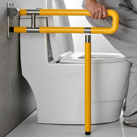 Barre d'appui WC murale en acier inoxydable accessible pour seniors, usage hospitalier, sécurité salle de bain, antidérapante, renforcée, moderne