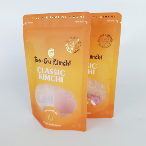 Custom Logo Gold Silver Print Clear <b>Window</b> Self <b>Sealing</b> Crisp Packaging Bag Biscuits Mylar Bag Zipper Stand up Bag - Product Image 4