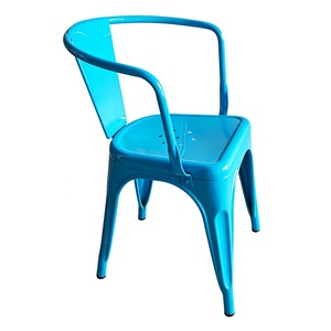<span class=keywords><strong>Silla</strong></span> de Comedor Moderna de Hierro con Reposabrazos, Estilo Industrial para Restaurante, Bar, Tolixs, Hierro Antiguo, Apilable, Metálica, Duradera - Product Image 2