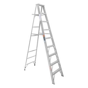 Truper 100% in alluminio ESTA-28 tipo II scala telescopica a scala pieghevole a 8 gradini con Design moderno certificata EN131 - Product Image 1