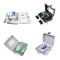 Caja de Distribución/Terminación de Fibra Óptica para Exteriores FTTH 8 12 24 46 con Caja Terminal PLC Splitter 1x16 Nap Box