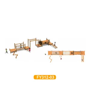 子供のための木製の遊び場デザイン遊び場クライミングセット