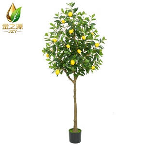 Grande Albero di Limone Artificiale Nordico per Interni, Albero Decorativo Verde <span class=keywords><strong>Bonsai</strong></span>, Materiale PU e PVC Morbido, Altezza 120-180cm - Product Image 1