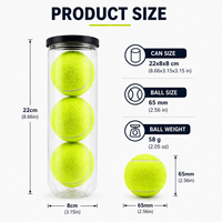 Balles de padel Sylux S1 de 65 mm de diamètre, 45 % de laine, 135-145 cm de rebond, durables, écologiques, portables, de haute qualité, professionnelles