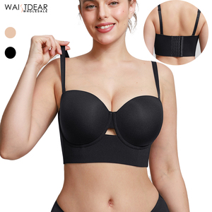 <span class=keywords><strong>Reggiseno</strong></span> <span class=keywords><strong>Senza</strong></span> Spalline Hexin con Ferretto e Mezza Coppa, Chiusura a Sette Ganci, Traspirante, Confortevole, Supporto Forte, per Uso Quotidiano - Product Image 1