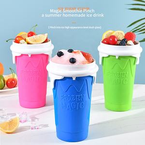 Gobelet à smoothie en silicone portable, fabricant de slush <span class=keywords><strong>magique</strong></span>, gobelet à glace réutilisable, gobelet à slush congelé à presser, <span class=keywords><strong>mini</strong></span> bac à glaçons en silicone 500 ml - Product Image 2