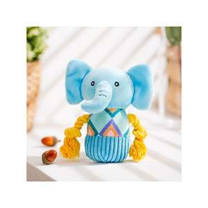 Плюшевая игрушка для домашних животных с милыми забавными звуками, прочные игрушки для собак в форме животных, Коренная Милая обезьяна, пищащая жевательная игрушка - Product Image 5