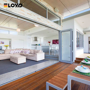 Eloyd עיצוב מודרני eloyd זכוכית מחוסמת דלת קיפול אלומיניום קיפול חיצוני הזזה אנכית דלת קיפול אנכית לוילה - Product Image 3